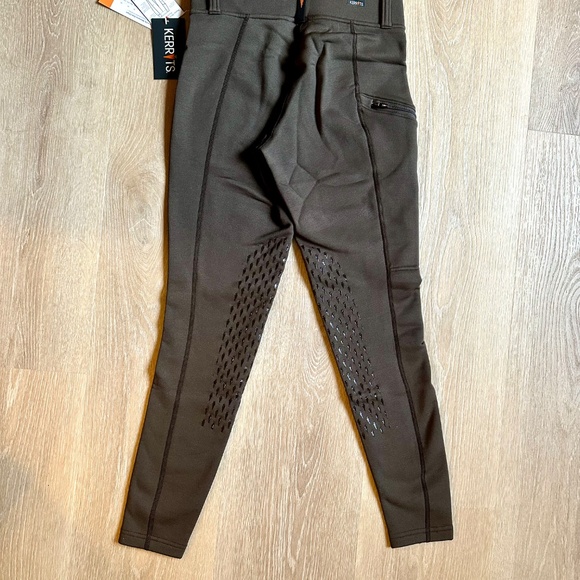 NWT Kerrits Power Stretch® Fleece Knee Patch Pocket Riding Tight Seal Size Small - Picture 3 of 7